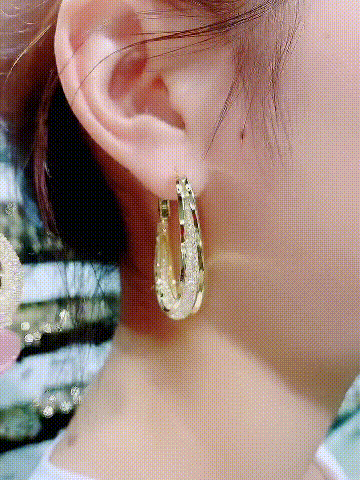 Moderna glänsande ovala örhängen 🔥💎 | 1+1 Fri